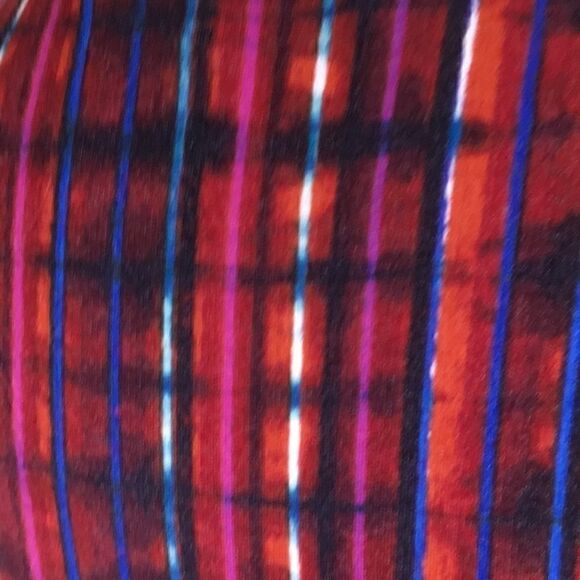 Rachael for Rachael Roy Dress Vintage Y2K diagonal ZIPPERS Red black tie dye  L - Picture 6 of 8